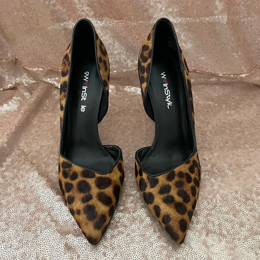 Nine West animal print heels sz 8